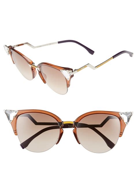 fendi crystal tipped cat eye sunglasses|fendi cat eye sunglasses white.